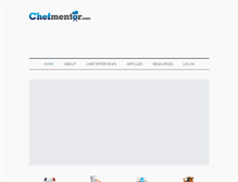 Tablet Screenshot of chefmentor.com